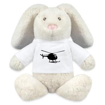 Hubschrauber - MiniFeet® RecycelHase® Creme - Weiß - Vorne