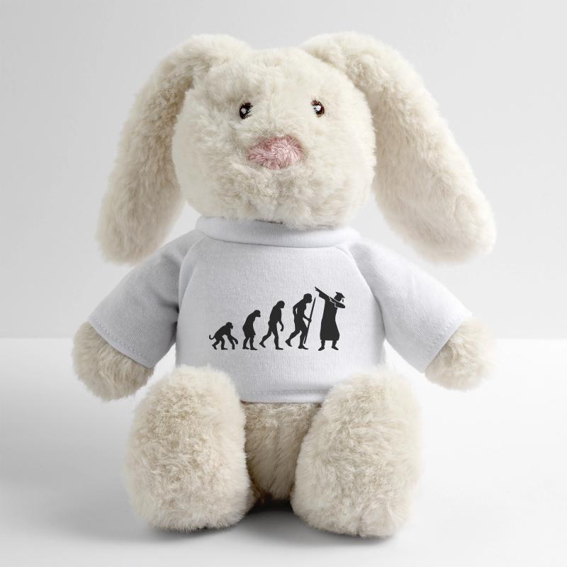 Evolution dab dabbing graduation college student MiniFeet® RecycelHase® Creme