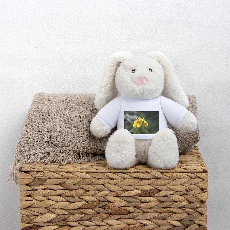 Iris Lily Fleur Jaune Lapin en peluche recyclé MiniFeet® Crème