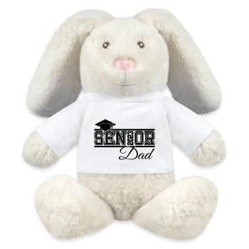 Senior 2023 Papa Fier Papa de Diplômé - Lapin en peluche recyclé MiniFeet® Crème - blanc - Devant