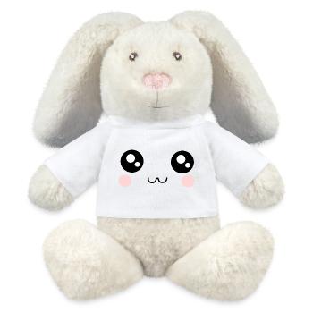 Kawaii Face Funny - MiniFeet® RecycelHase® Bunny Cream - white - Front