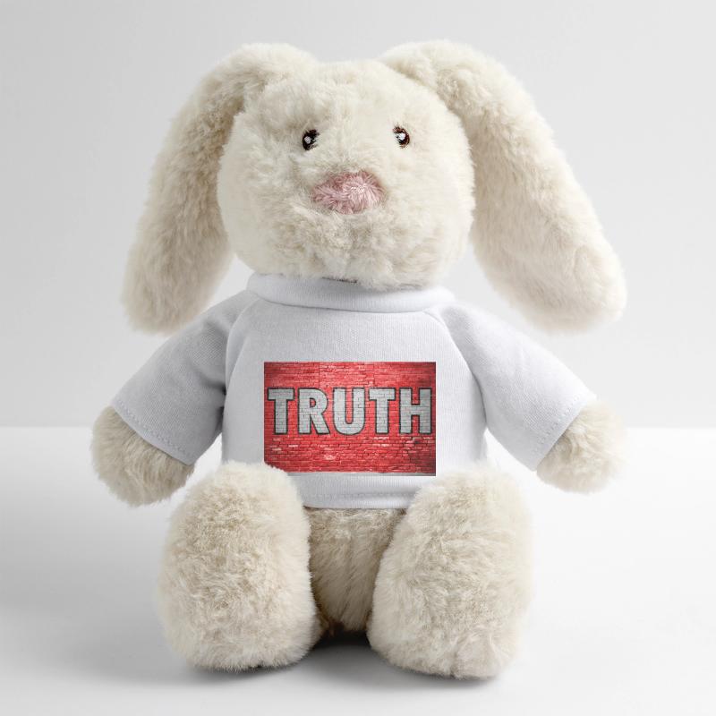 Truth Brick Wall Graffiti Lapin en peluche recyclé MiniFeet® Crème
