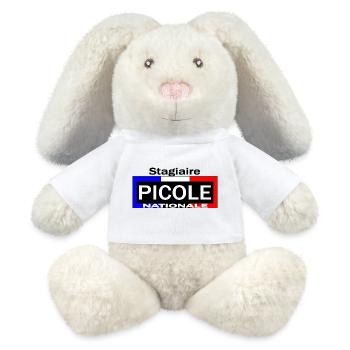 Picole Nationale Stagiaire - Lapin en peluche recyclé MiniFeet® Crème - blanc - Devant