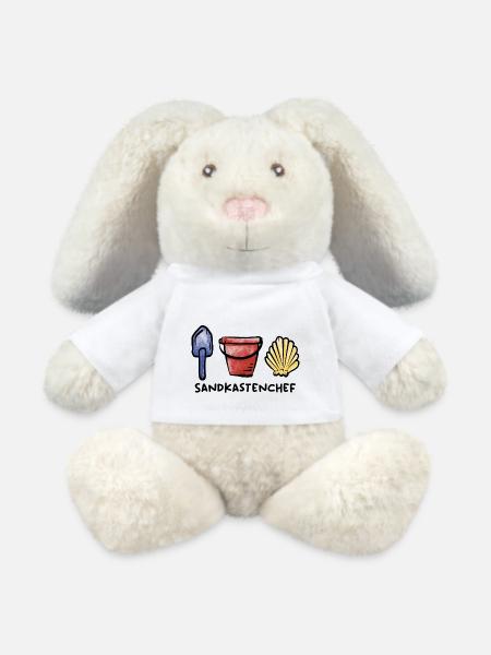 Sandkasten Chef / Spielzeug / Spielplatz / Sommer - MiniFeet® RecycelHase® Creme - Weiß