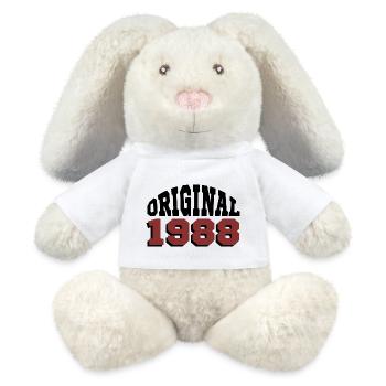 Original 1988 - Lapin en peluche recyclé MiniFeet® Crème - blanc - Devant