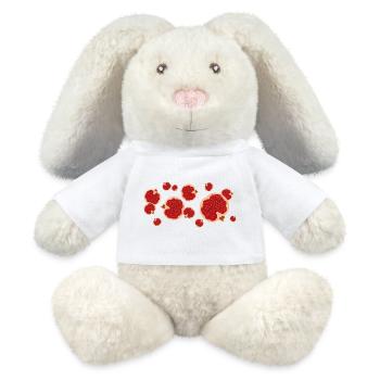 Le parfum de la grenade - Lapin en peluche recyclé MiniFeet® Crème - blanc - Devant