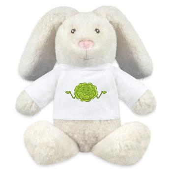 Salade amusante - Lapin en peluche recyclé MiniFeet® Crème - blanc - Devant