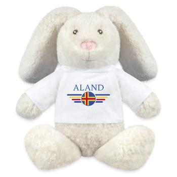 Ich liebe Åland, Eleganz Stil Design T-Shirt - MiniFeet® RecycelHase® Creme - Weiß - Vorne