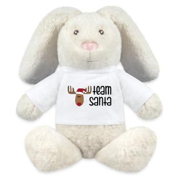Fun team at Christmas - MiniFeet® RecycelHase® Bunny Cream - white - Front
