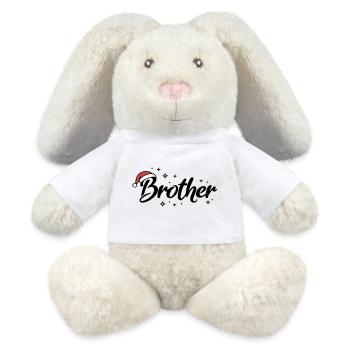 Weihnachtsmütze Brother Bruder - MiniFeet® RecycelHase® Creme - Weiß - Vorne