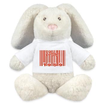 Vintage 1959 Born In 1959 66 Year Old Bar Code Anniversai - MiniFeet® RecycelHase® Bunny Cream - white - Front