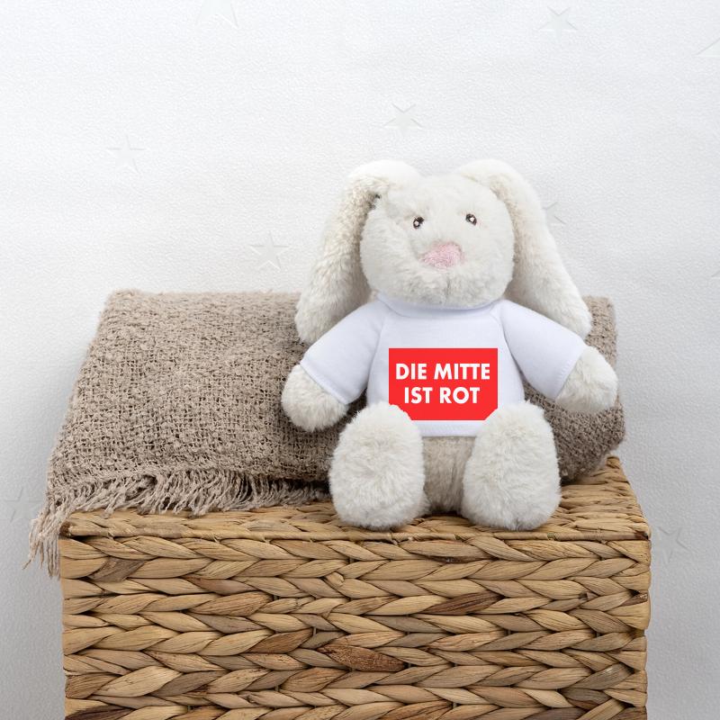 die mitte ist rot MiniFeet® RecycelHase® Creme