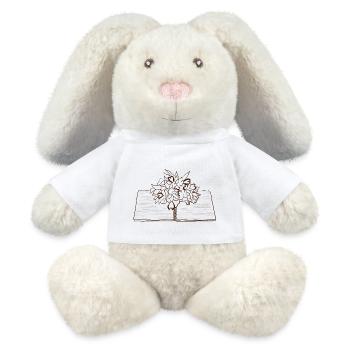 Writing strengthens - MiniFeet® RecycelHase® Bunny Cream - white - Front
