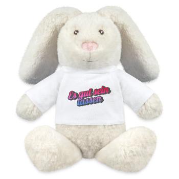 Let it be. - MiniFeet® RecycelHase® Bunny Cream - white - Front