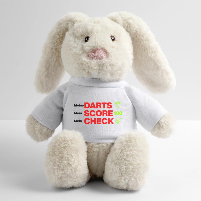 Mes fléchettes, mon score, mon chèque Lapin en peluche recyclé MiniFeet® Crème