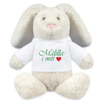 Målilla in meinem Herzen - MiniFeet® RecycelHase® Creme - Weiß - Vorne