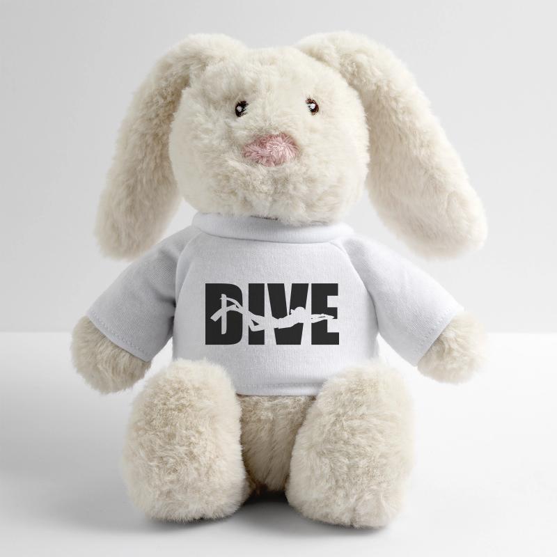 Dive Lapin en peluche recyclé MiniFeet® Crème