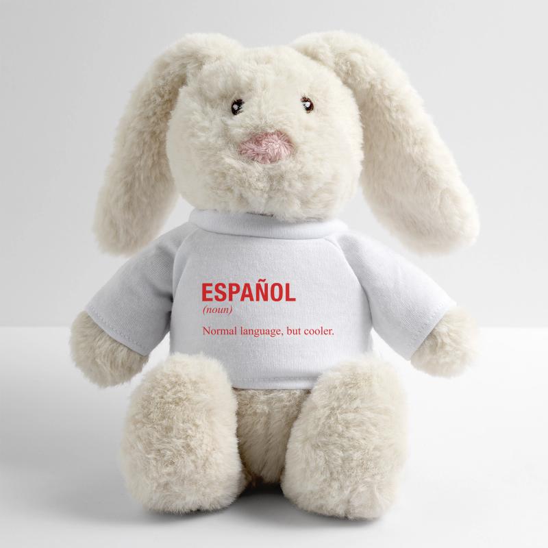 ESPAGNOL Langue espagnole Espagnol Español Espagne Lapin en peluche recyclé MiniFeet® Crème