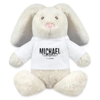 MICHAEL UNE LÉGENDE - Lapin en peluche recyclé MiniFeet® Crème - blanc - Devant