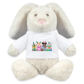 Dog coffee easter boxer 4500x5400Beagle Dog Coffee - MiniFeet® RecycelHase® Bunny Cream - white - Front