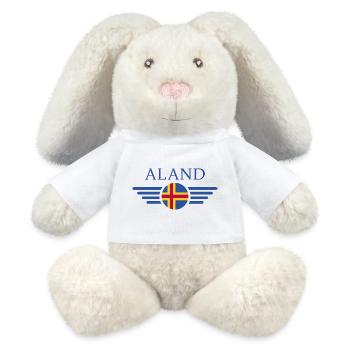 Ich liebe Åland, Eleganz Stil Design T-Shirt - MiniFeet® RecycelHase® Creme - Weiß - Vorne