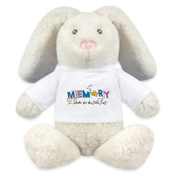 Belle mémoire était le temps - Lapin en peluche recyclé MiniFeet® Crème - blanc - Devant