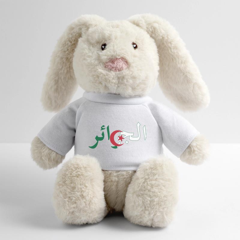 Drapeau Algérie Lapin en peluche recyclé MiniFeet® Crème