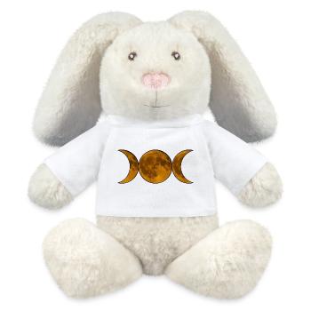 Triple Moon Wicca – Göttin in Gold - MiniFeet® RecycelHase® Creme - Weiß - Vorne