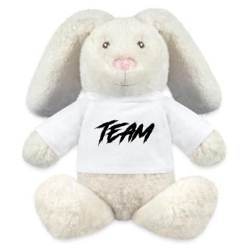 Équipe - Lapin en peluche recyclé MiniFeet® Crème - blanc - Devant