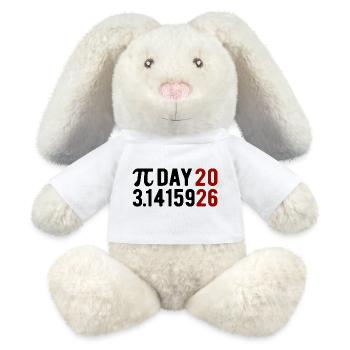 Pi Day 2026 avec le jeu des chiffres | Numéro de district 3.1415 - Lapin en peluche recyclé MiniFeet® Crème - blanc - Devant