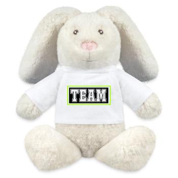 Équipe - Lapin en peluche recyclé MiniFeet® Crème - blanc - Devant