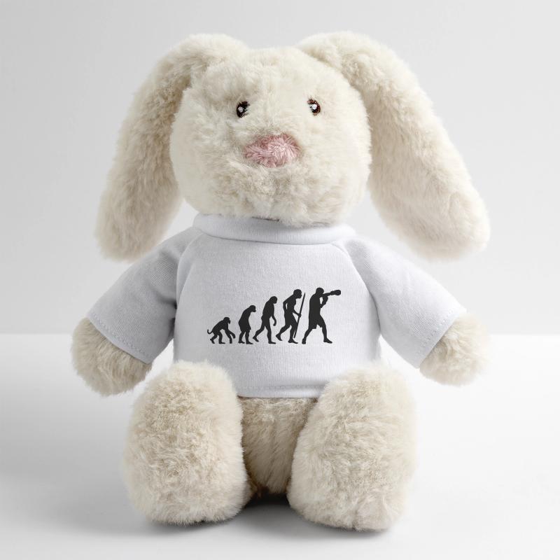 Evolution de la boxe Lapin en peluche recyclé MiniFeet® Crème
