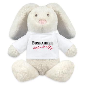 Busfahrer Bus Omnibus Kraftfahrer dürfen...(25) - MiniFeet® RecycelHase® Creme - Weiß - Vorne