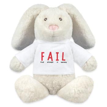 FAIL – Lernchance statt Niederlage - MiniFeet® RecycelHase® Creme - Weiß - Vorne