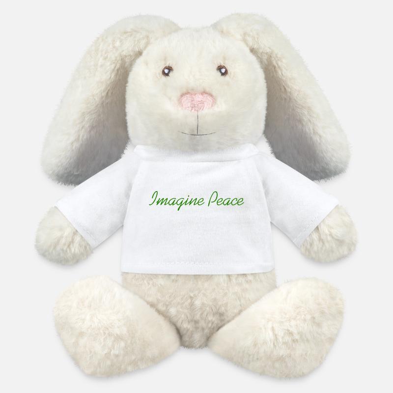 Imagine Peace - MiniFeet® RecycelHase® Bunny Cream - white