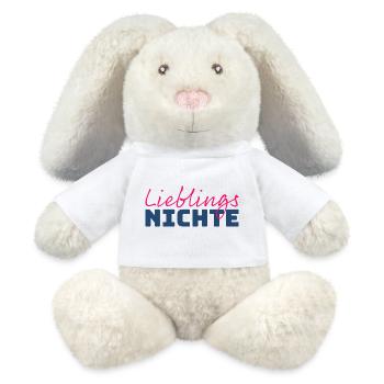 Lieblingsnichte Hoodie - MiniFeet® RecycelHase® Creme - Weiß - Vorne