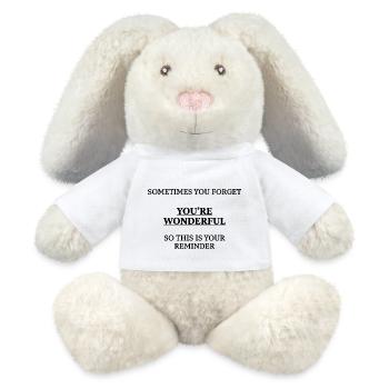 Sometimes You Forget You're Wonderful Gift Friend - MiniFeet® RecycelHase® Creme - Weiß - Vorne