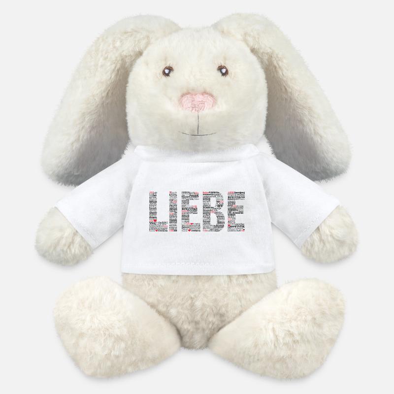 Liebe. - MiniFeet® RecycelHase® Creme - Weiß