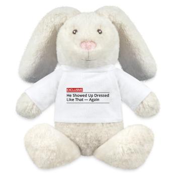 He Showed Up Dressed Like That Again - MiniFeet® RecycelHase® Bunny Cream - white - Front