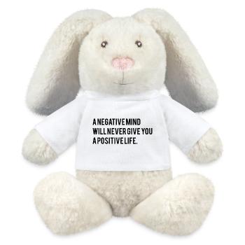 Motivational saying English - MiniFeet® RecycelHase® Bunny Cream - white - Front