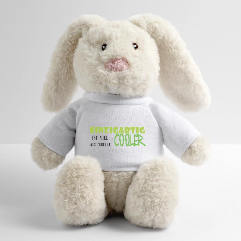 Graffiti exceptionnellement cool Lapin en peluche recyclé MiniFeet® Crème