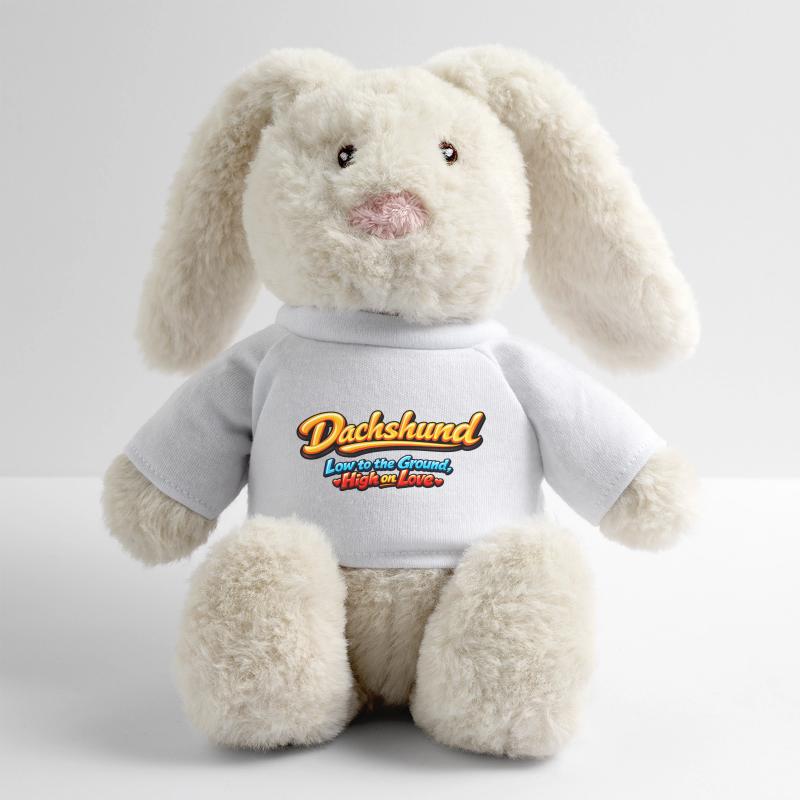 Teckel : Terrain bas, amour élevé Lapin en peluche recyclé MiniFeet® Crème