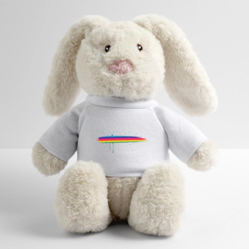 Rainbow Brush Stroke Gradient Splash MiniFeet® RecycelHase® Bunny Cream