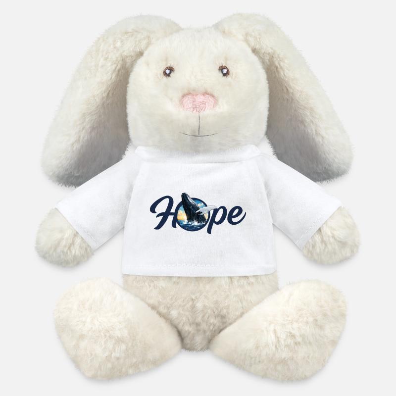 Hope ! Wal - Unvergessen - MiniFeet® RecycelHase® Creme - Weiß