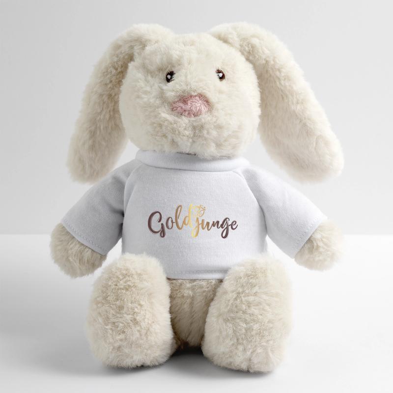 Golden Boy Basic Or Lapin en peluche recyclé MiniFeet® Crème