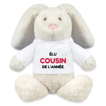 Cousin - Cousine - Famille - Bébé - Naissance - MiniFeet® RecycelHase® Bunny Cream - white - Front