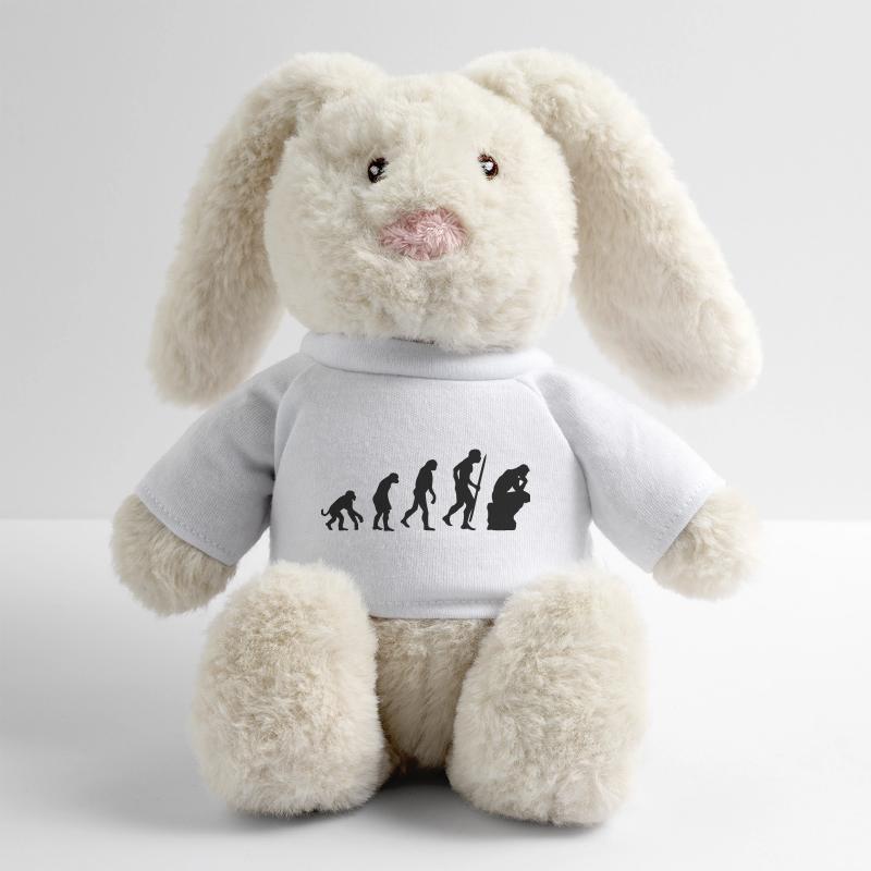 Evolution of the thinker philosophy, philosopher MiniFeet® RecycelHase® Bunny Cream