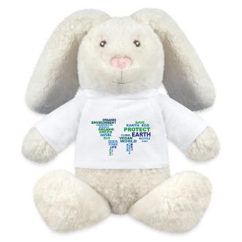 Erde - MiniFeet® RecycelHase® Creme - Weiß - Vorne