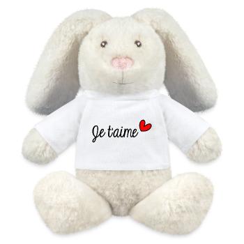 HAPPY FATHER'S DAY. DAD. FATHER'S DAY. FATHER. GOOD - MiniFeet® RecycelHase® Bunny Cream - white - Front