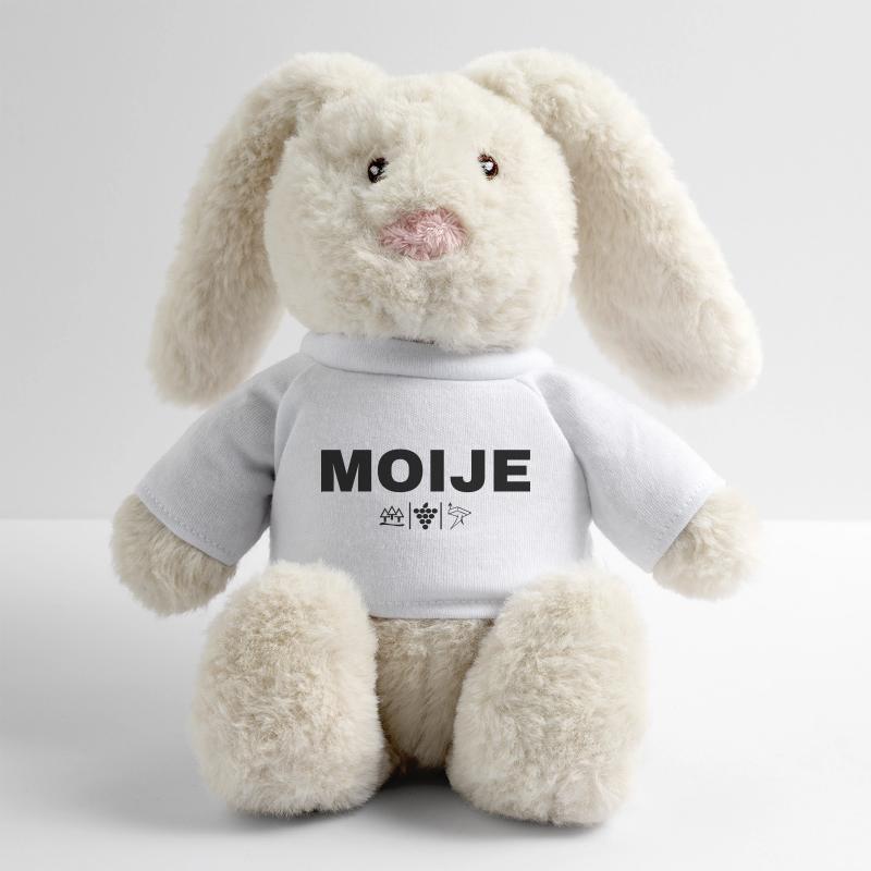 MOIJE Lapin en peluche recyclé MiniFeet® Crème